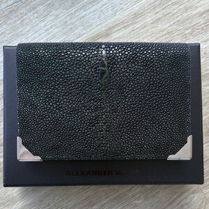Alexander Wang Stingray Prismatic Green/ Black Wallet